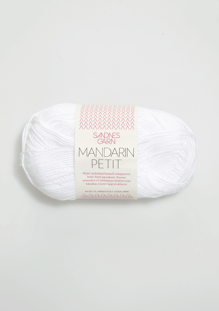 1001 hvit, Mandarin Petit, Sandnes Garn