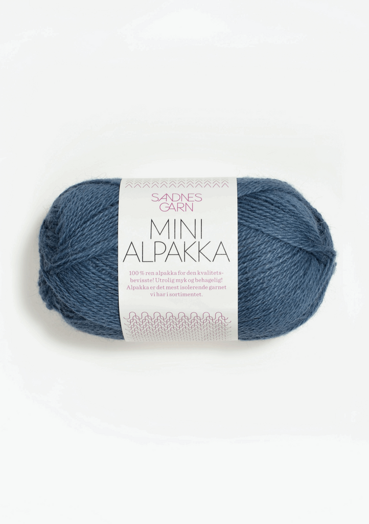 6052 Jeansblå, Mini Alpakka, Sandnes Garn