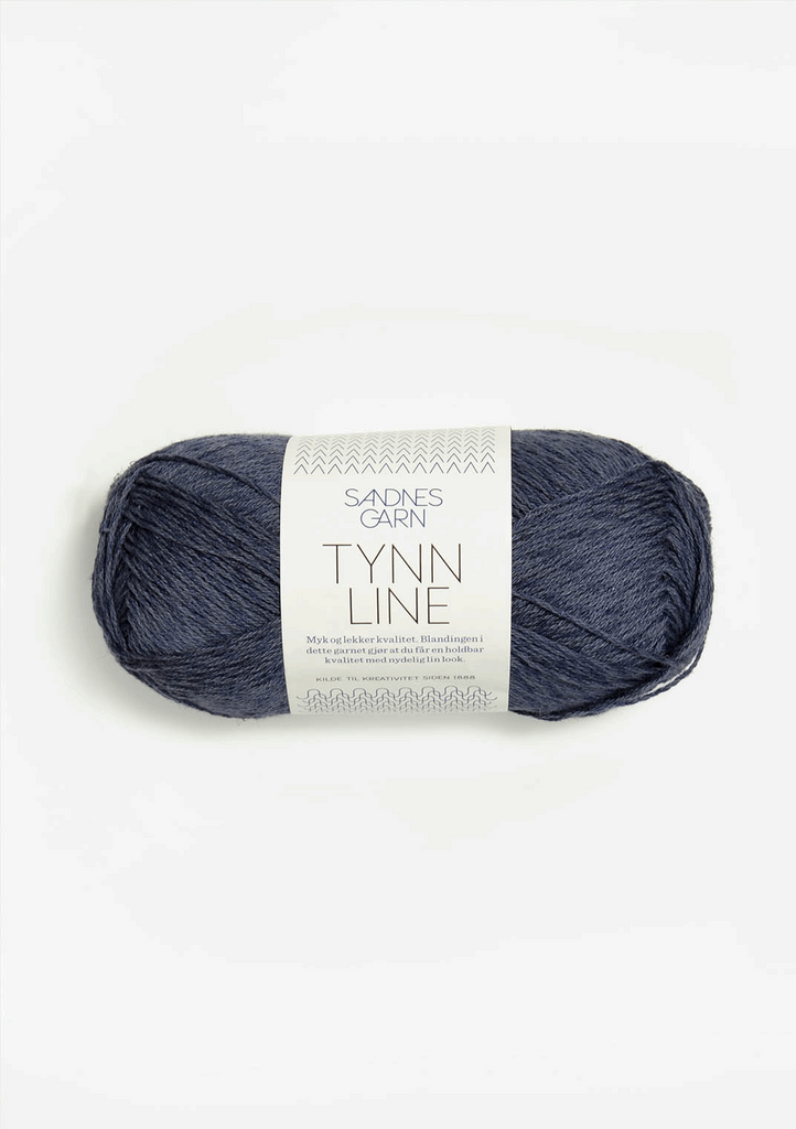 6061 mørk gråblå, Tynn Line, Sandnes Garn